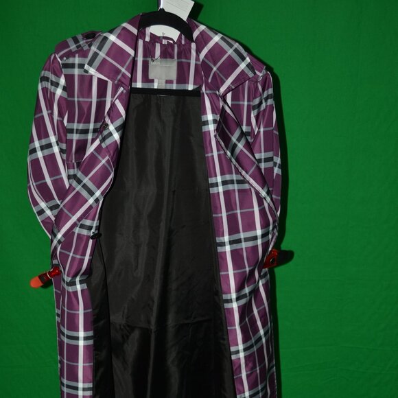 ( NWOT ) ASOS  BLACK , WHITE,  PINK, BURGUNDY THREE BUTTON TRENCH COAT SIZE 6 - Picture 4 of 6